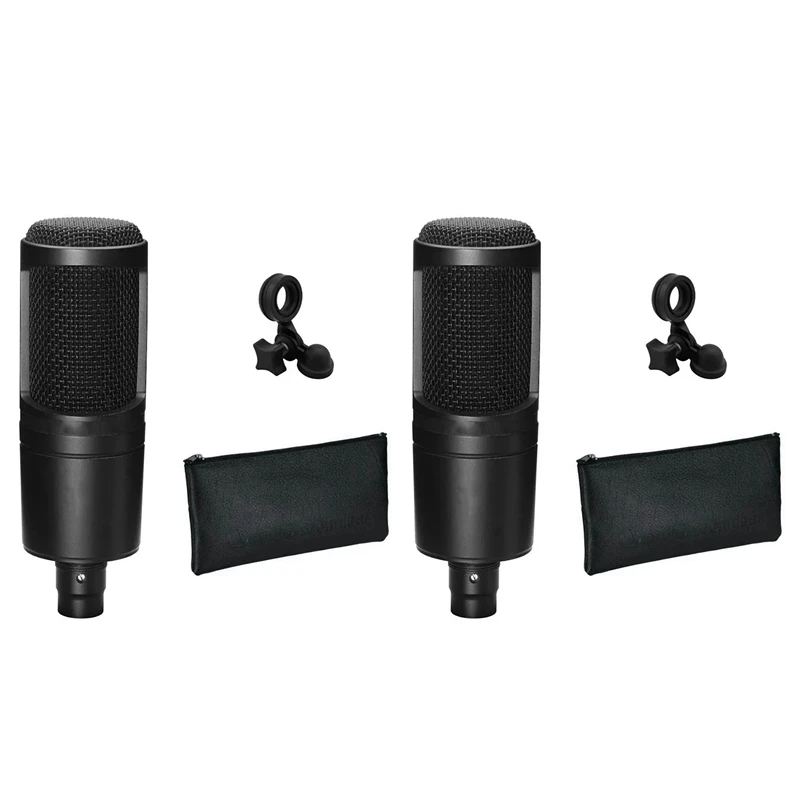 2X Audio AT2020 Cardioid Condenser Microphone 20-20000Hz Three Pin XLRM Male Microphone For Recording Anchor Karaoke MIC