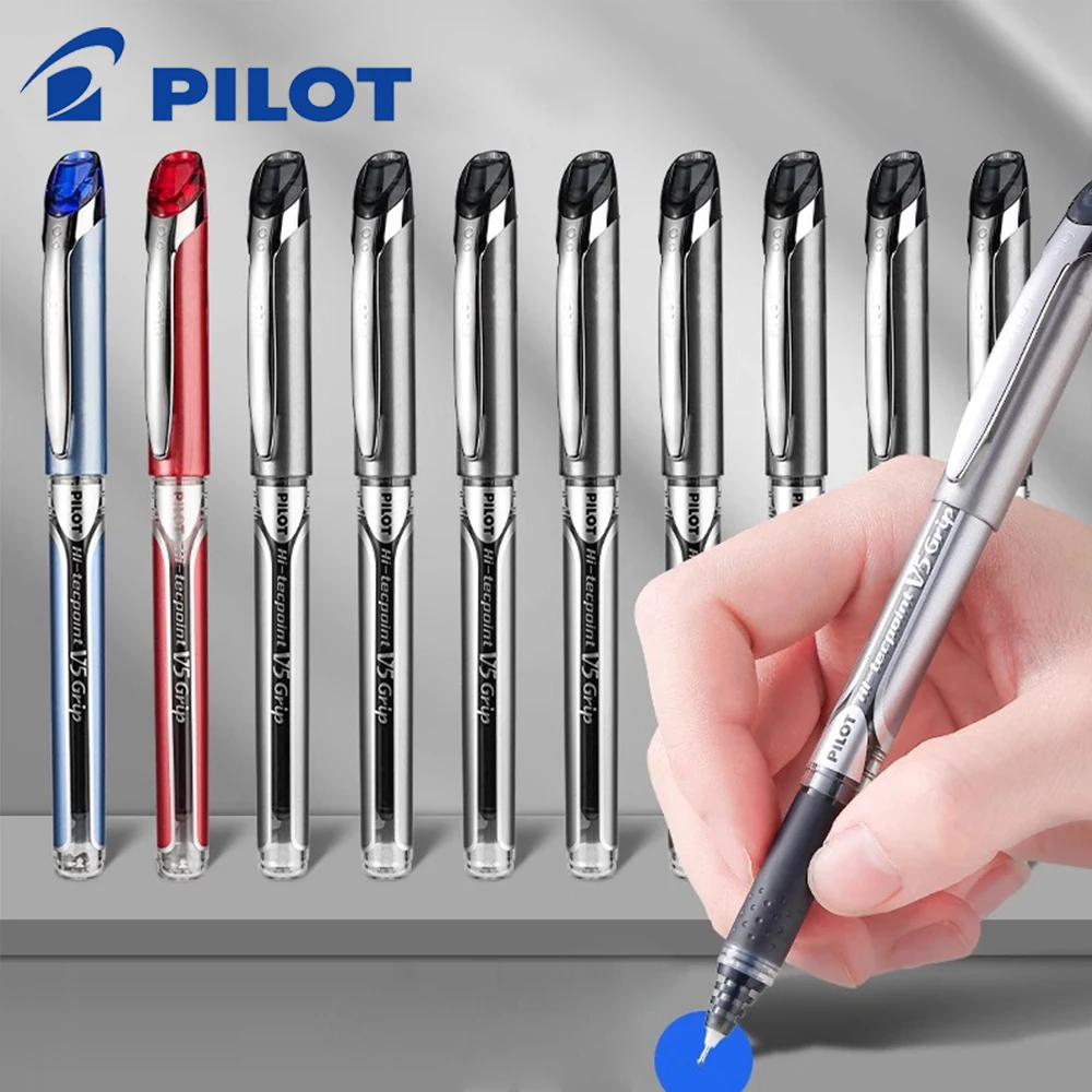 3pcs Pilot V5 Gel Pens Straight Liquid 0.5mm BXGPN-V5 Needle Tip Large Capacity Ball Pen for Writing School Office Stationery