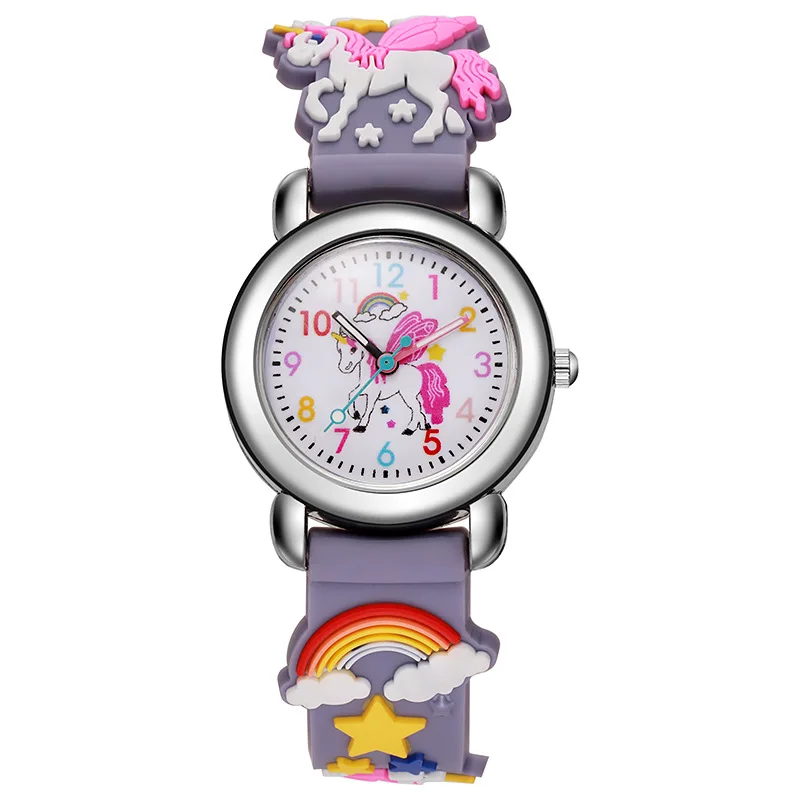 Fornitura diretta in fabbrica Commercio estero Nuovo cartone animato per bambini Silicone3DGirl Boy Orologio promozionale