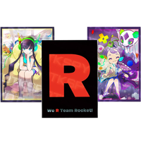 60Pcs/set Pokemon Rocket Team Card sleeves Anime Pokemon Trainer Acerola Elesa DIY PTCG Game Collection Card Set Toys 67*92mm