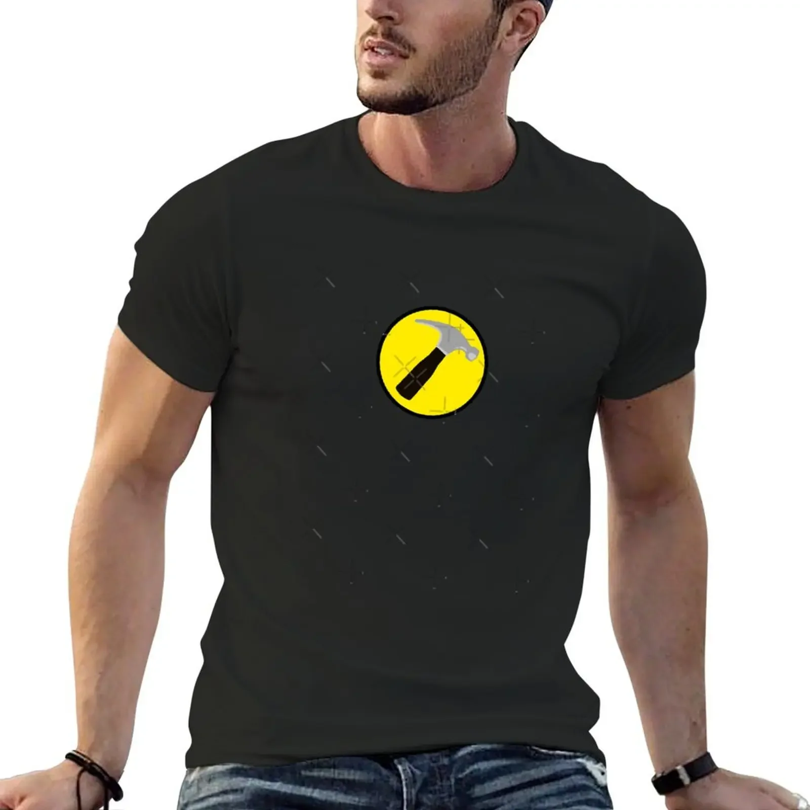 

Captain Hammer outlined T-shirt customizeds korean fashion mens workout shirts