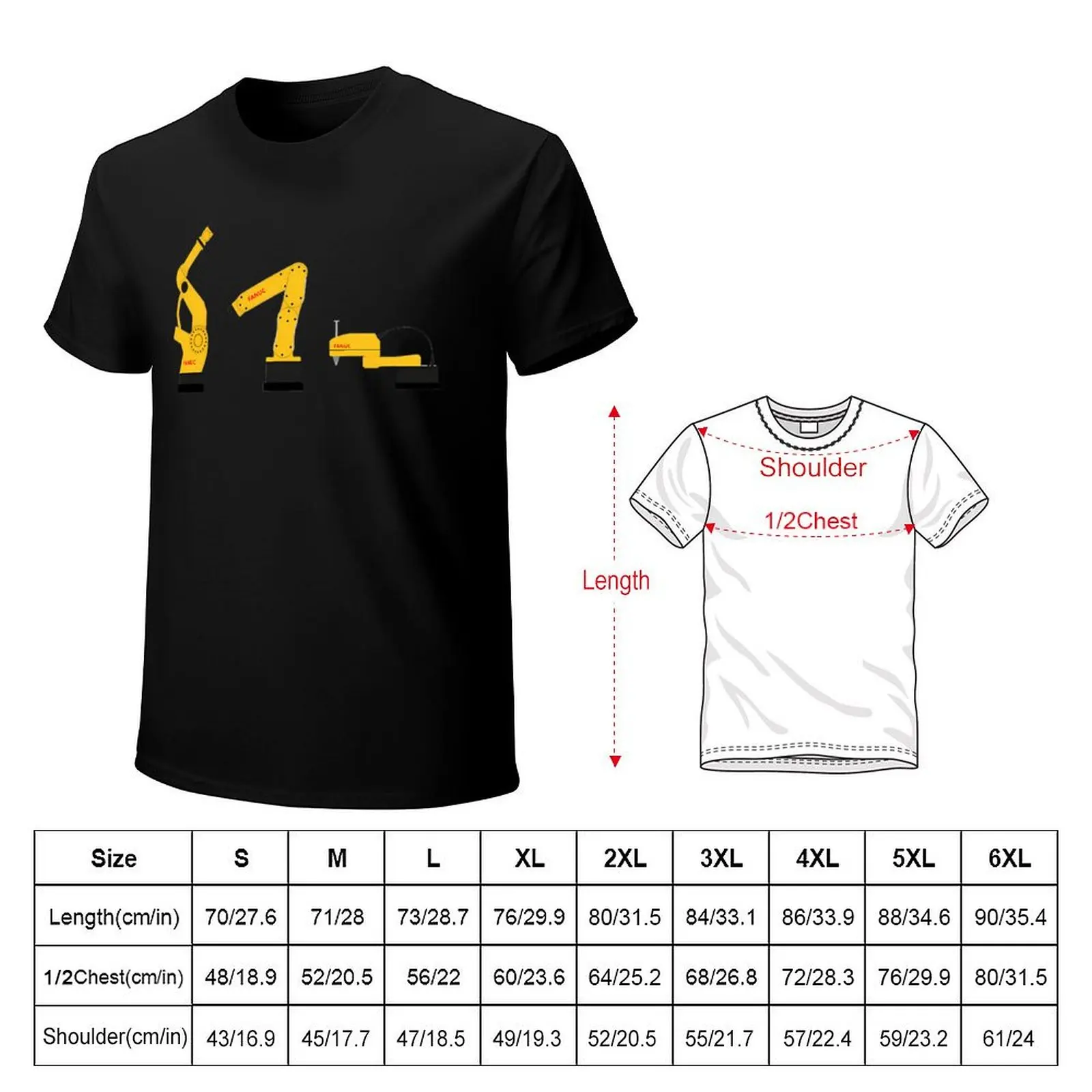 Fanuc Triplets T-Shirt Big Size Loose Fit Tee Shirt