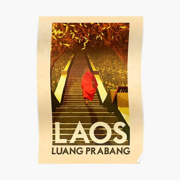 Travel S Luang Prabang Laos  Poster Wall Painting Room Funny Modern Picture Print Decor Mural Home Art Vintage No Frame