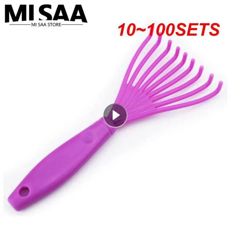 10~100SETS 8.2cm Air Cushion Comb Cleaning Tool Not Easy To Break Air Cushion Comb Cleaner Black Hair Cleaner Easy To Use Purple