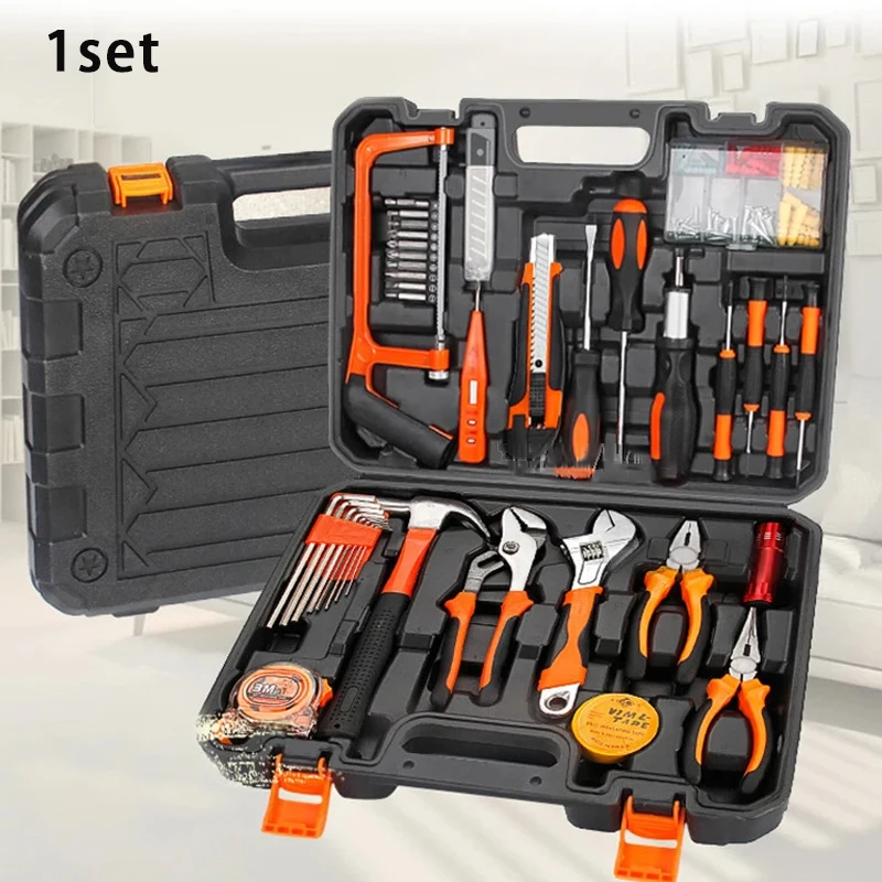 Manual Manual Hardware Repair Tool Set Woodworking Electric Toolbox Household Set Combination