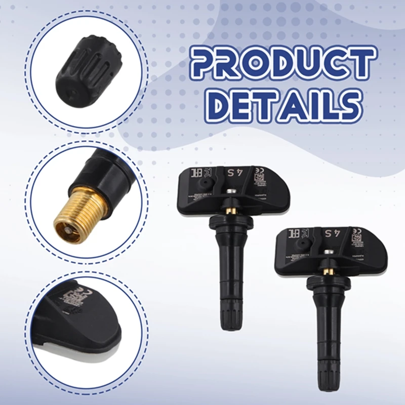 4Pcs Car TPMS Sensor 13542523 For Cadillac Escalade Chevrolet Tahoe GMC Yukon Tire Pressure Sensor Monitoring System