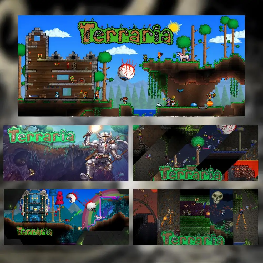 Creative Fun Game T-Terraria Mouse Pad Large Thick Desk Pad Stitched Edges Gaming Mouse Mat for PC