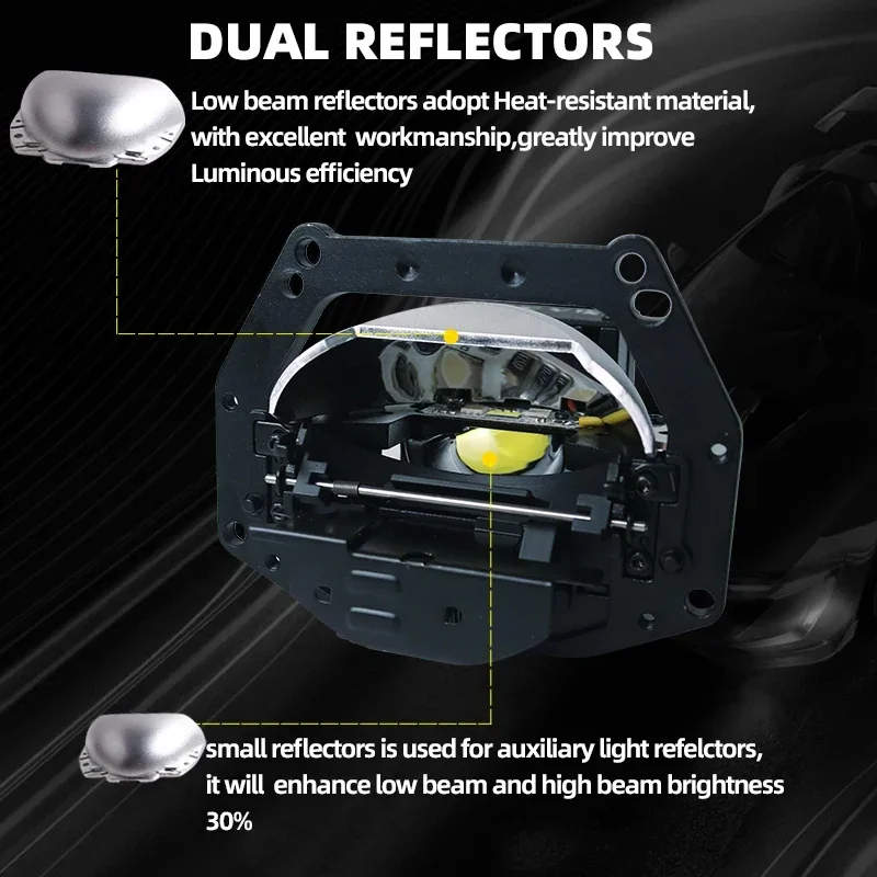 سانفي A6 ثنائية جهاز عرض (بروجكتور) ليد العدسات 3.0 ل هيلا 3R G5 المصباح H1 H4 LED H7 9005 9006 مصابيح التحديثية 12 فولت أضواء Led السيارات السيارات