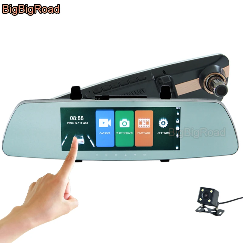 

Car Dual Cameras For Infiniti ESQ QX90 Q50 Q70 ESQ Q30 Q60 QX30 QX50 QX80 LE Car DVR 7 Inch Rearview Mirror Video Recorder