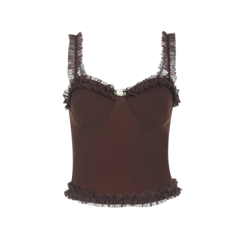

New Slim Fit And Slimming Top For Women With Lace Edges, Summer Hot Girl Camisole Vest