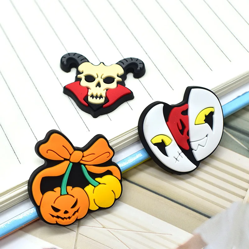 Halloween series lot PVC shoe Charms Slippers Buckle combination Fit Wristbands accessories Decoration Bands gift unisex party
