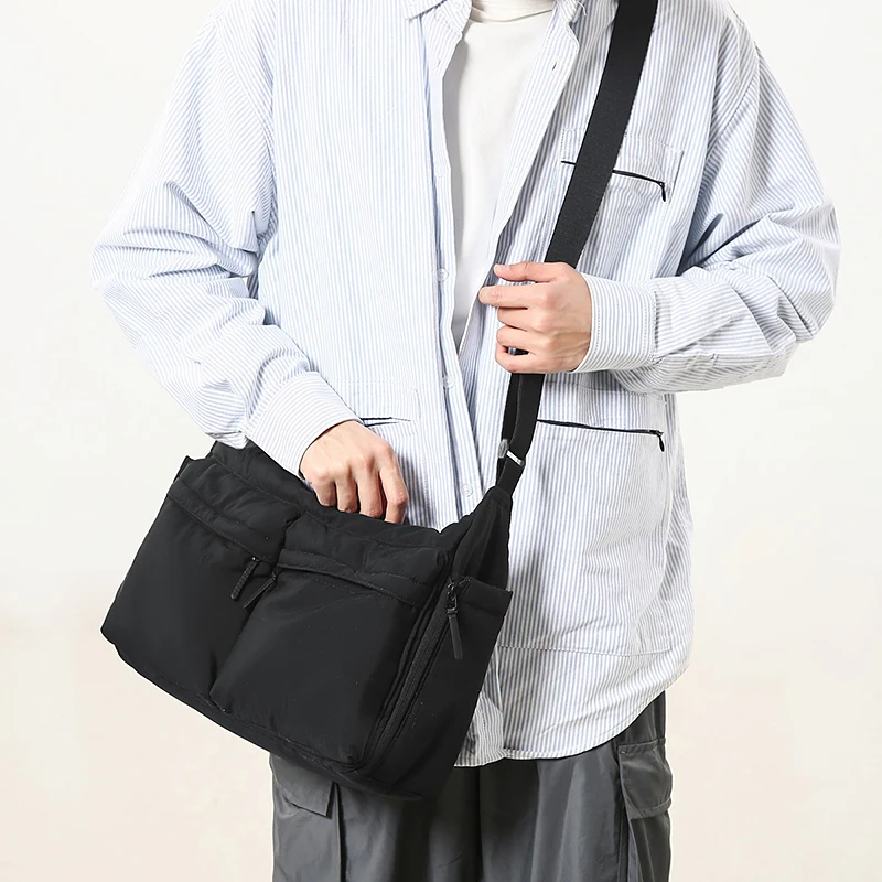 

ex Casual Commuter Mailbag Multi-ket Crossbody Bag oulder Bag Tote Bag Faionable Nylon Soft Square ape Bag