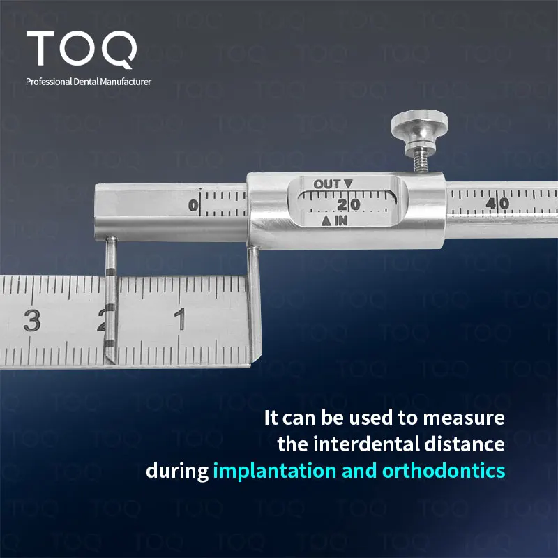 Dental Implant Measuring Calipers Can Slide Orthodontic Measuring Gauge Rule 0-80Mm Measuring Gauge Rule