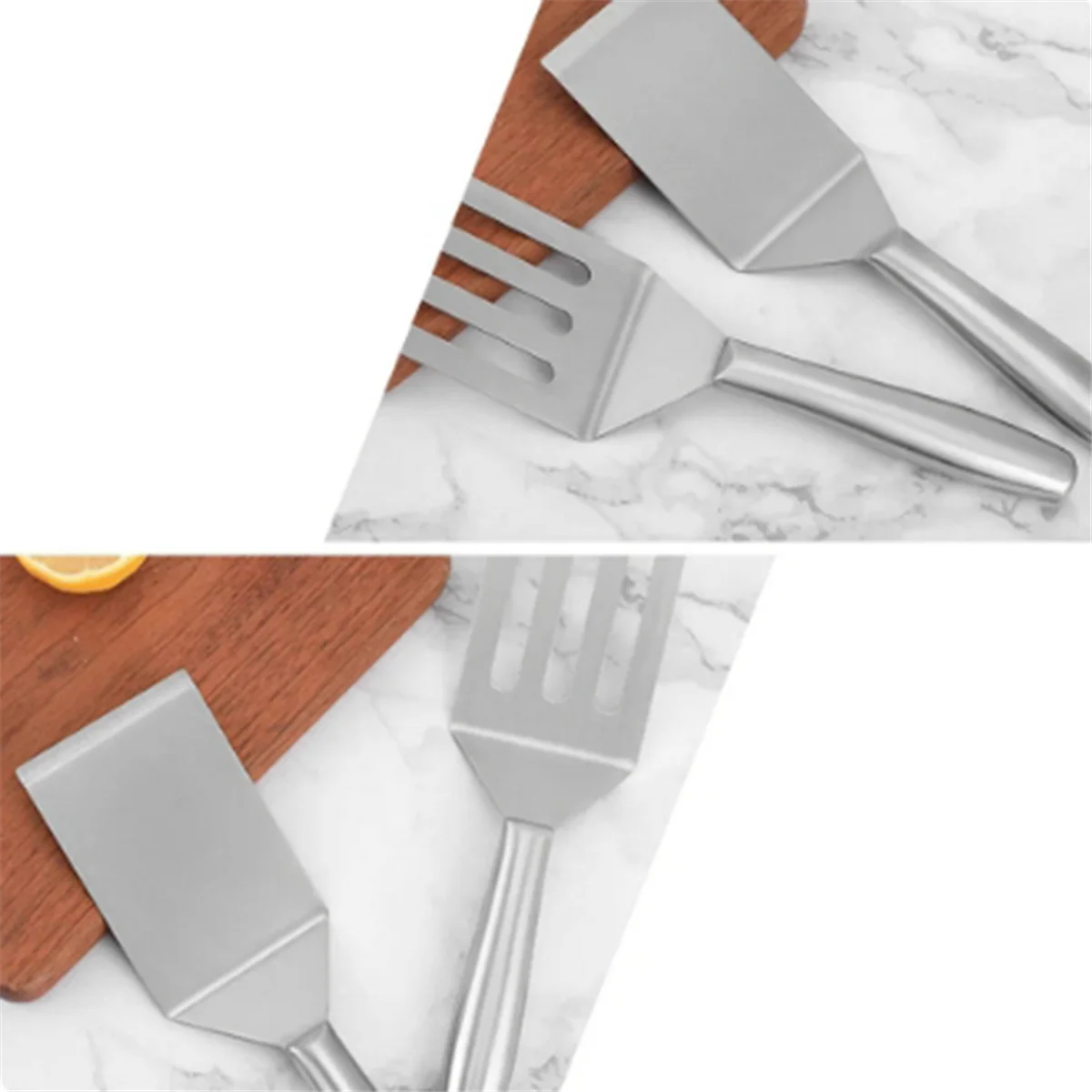 

Stainless Steel Spatula Flat Spatula Large Fish Turner Grill Barbeque Turner Griddle Scraper Steak Spatula Pancake AJADD