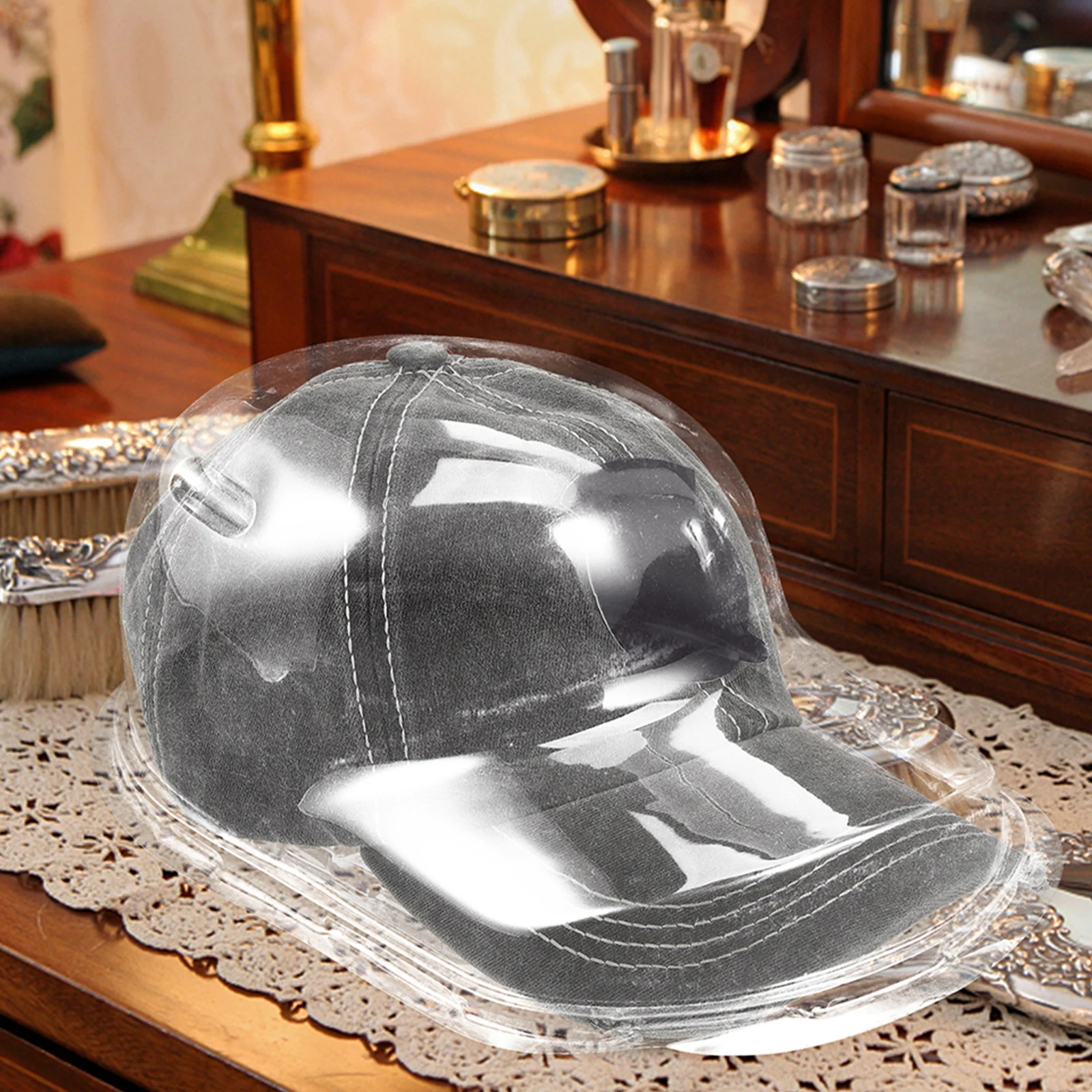 

2Pcs Baseball Cap Display Stand Transparent Hat Holder Durable Lightweight Hat Shaper Travel Storage Rack Baseball Cap Shaper