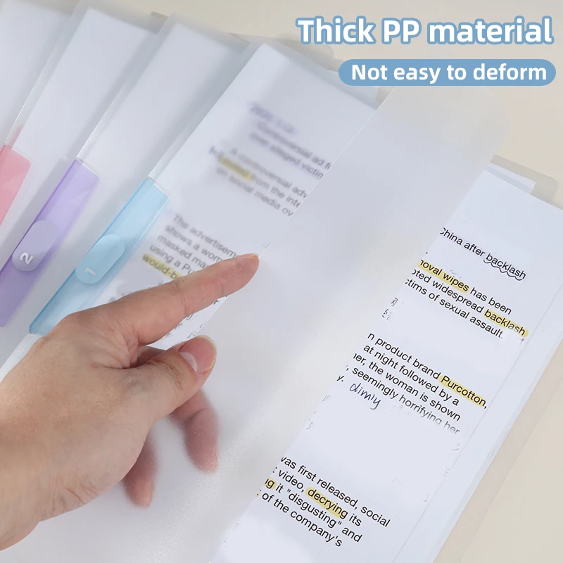 1 Set 5/6Pcs A4 Nimble Rotating File Folder Student Office Special Test Paper Report Storage Supplies