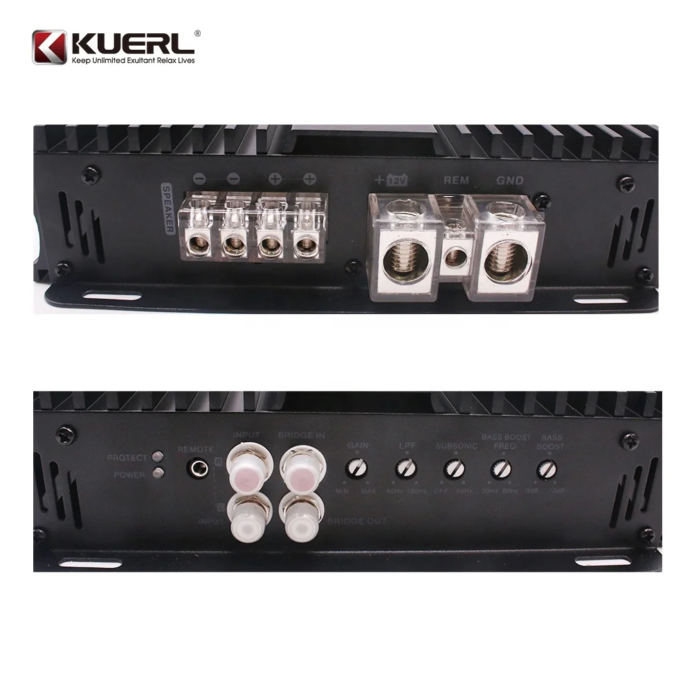 RMS 3000W@1Ω/RMS 1900W@2Ω/RMS 1200W@4Ω Class D 1 Channel Car Amplifier Big Power Monoblock Digital Car Power Amplifier