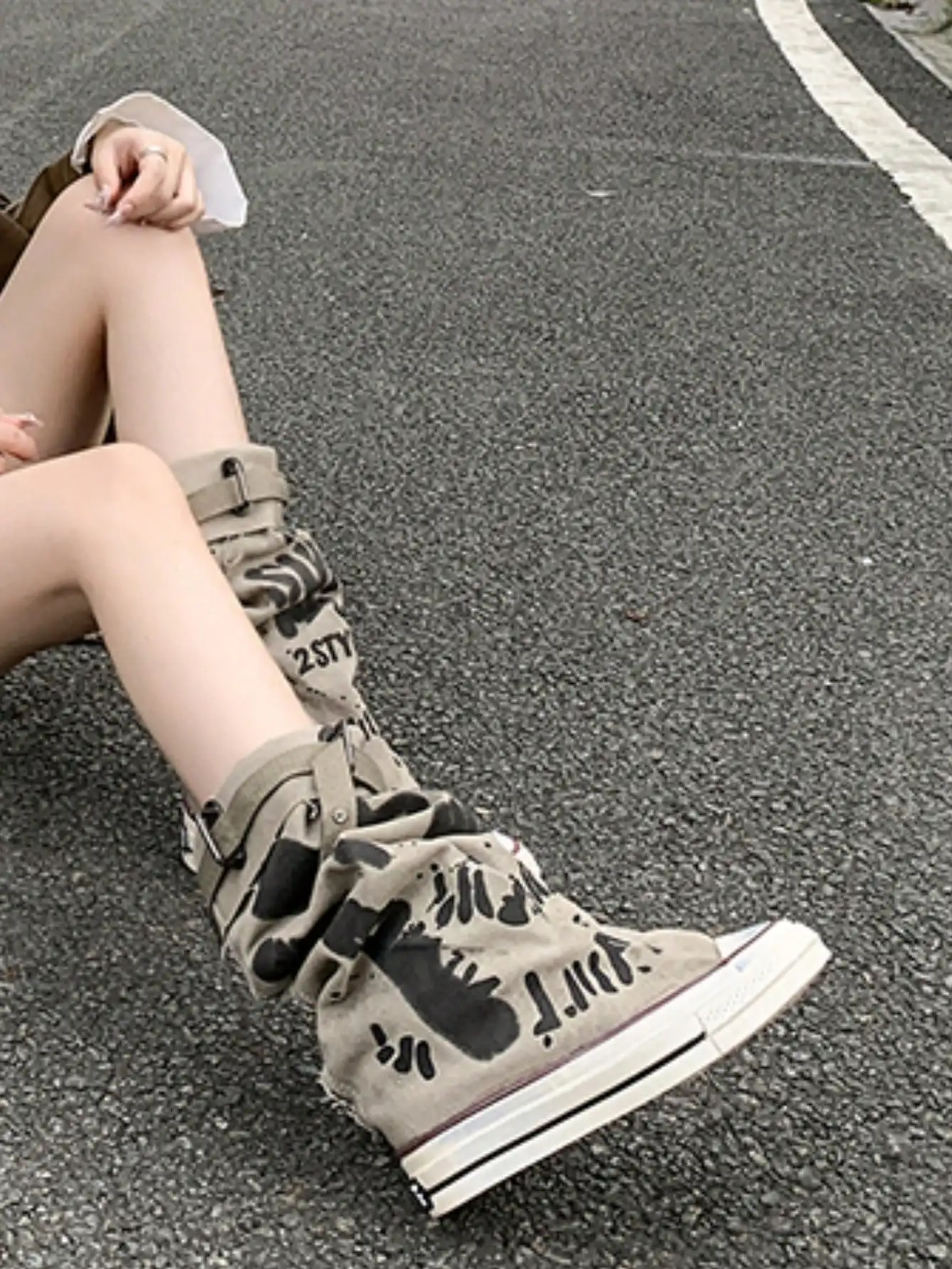Fall/Winter Women's Round Toe Thick Sole Flat Short Boots, Casual Canvas Short Boots For Spring & Autumn,Boots For Women