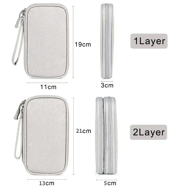 

Travel Cable Bag Portable Digital Storage Pouch Charger Data Cable USB Bag Organizer Waterproof Electronic Accessory Storage Bag