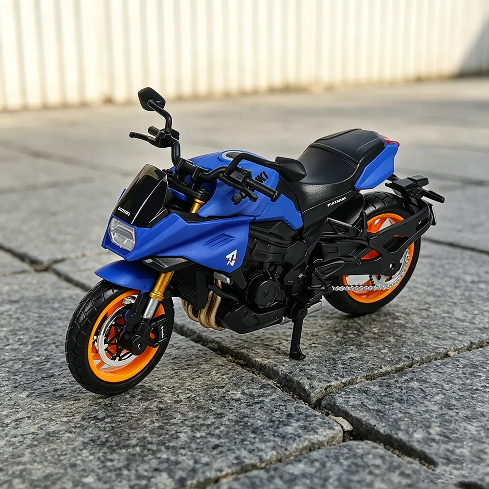 Maisto 1:18 Super Neues 2024 Suzuki Katana Motorradmodell Ornament Motorradmodell Sammlerstück Geschenk Spielzeug