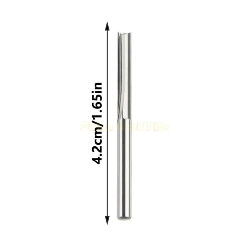 57QF 10pcs Herramienta carcasa madera 3.175 mm Cortador molienda madera 2 FLUTE ACERO ACERO