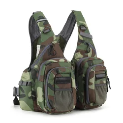 New Adjustable Men Breathable Fishing Vest Outdoor Sports Multifunction Pockets Mesh Backpack Fish Accessory Bag
