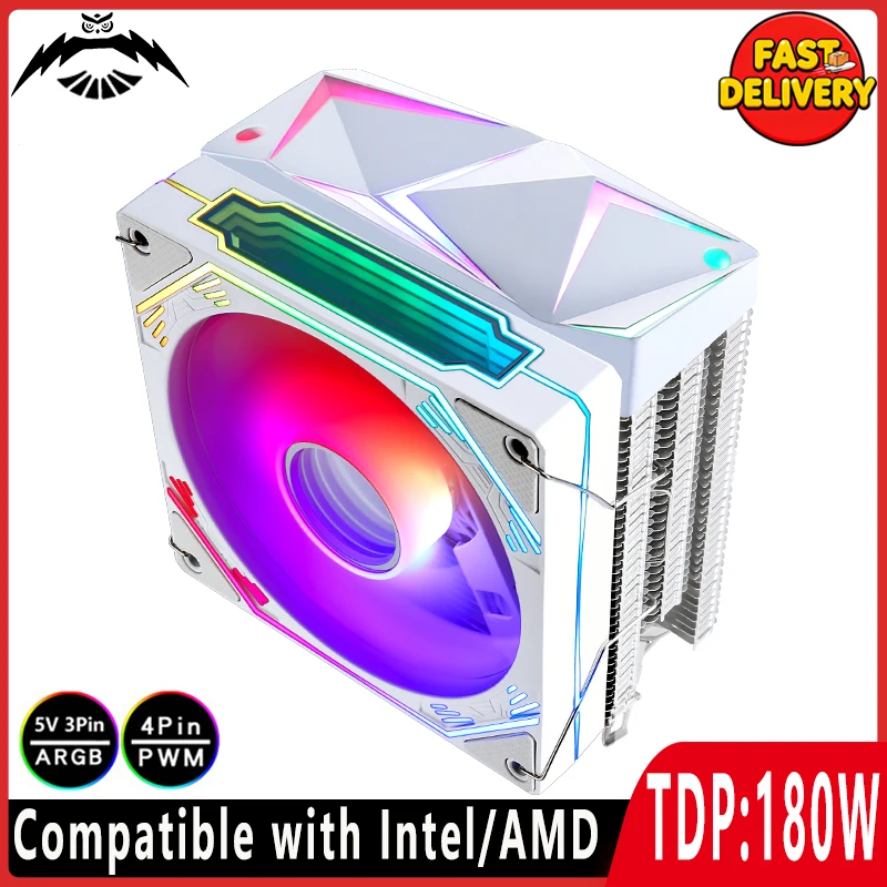 

Colorful ARGB Air-cooled CPU Cooler Supporting Motherboard Divine Light Synchronization with 120mm Fans Strong Heat Dissipation