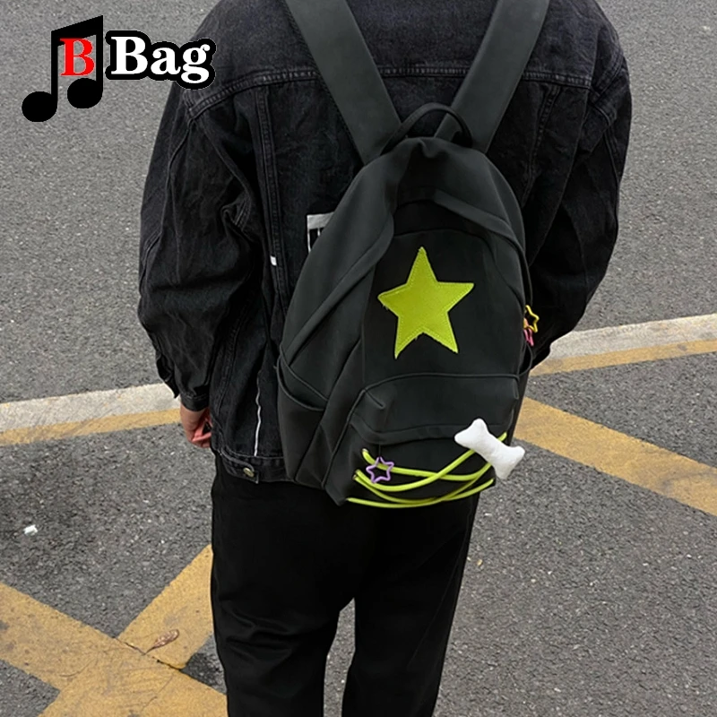 Imagem -03 - Cinco Pontas Star Design Mochila Alta Capacidade Millennium Spice Girl Gothic Punk Harajuku Mochila Mulher Y2k