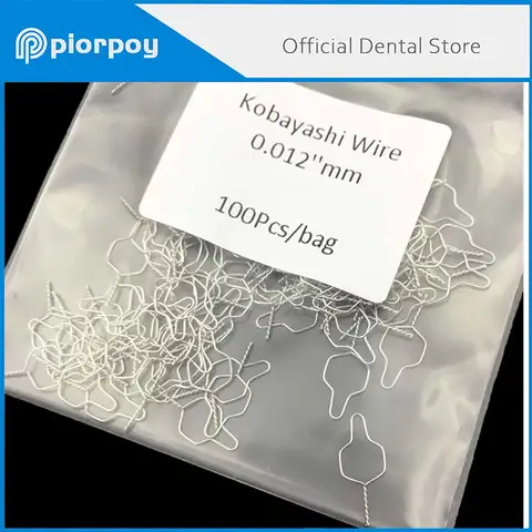 PIORPOY 100Pcs Dental Ligature Stainless Steel Archwire Orthodontic Kobayashi Wire Teeth Braces Dentistry Correction Materials