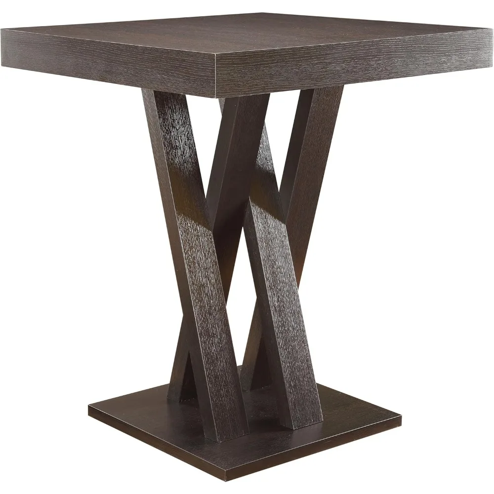 

COASTER Square Bar Height Table Cappuccino