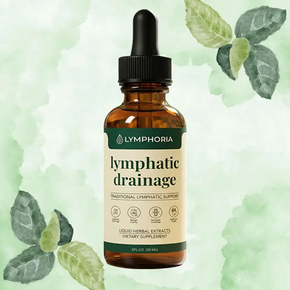 Premium Lymphatic Drainage Ampoule Drops,Natural Plant Extracts for Daily Care Improve Swelling&Circulatory Repair Beauty&Health
