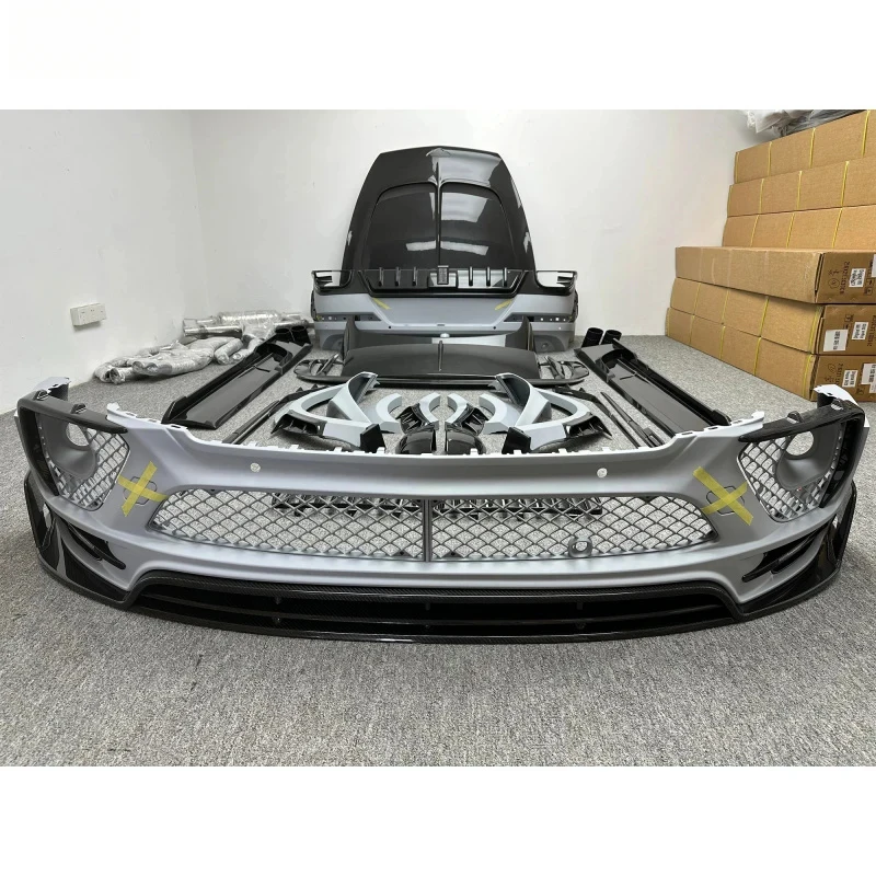 Premium Accsori MSY Style Auto Parts Dry Partial Carbon Fiber Body Kit With Hood Exhaust  + Car Durle