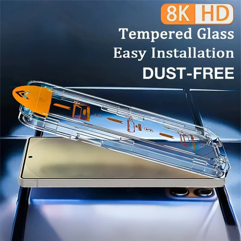 Tempered Glass Film For Samsung Galaxy S24 Ultra S25 Edge S22 Plus S20 S21 FE S26 S23 Ultra Screen Protector Easy Install Box