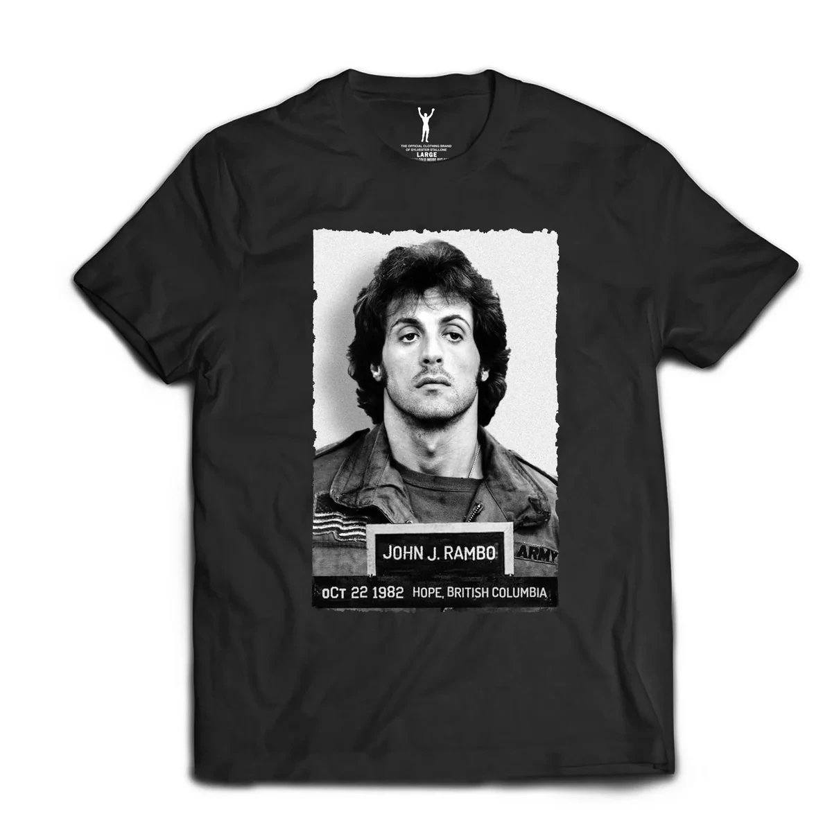 Men's John Rambo-Inspired T-Shirt - Iconic Movie Graphic with Rambo Signature & 'Hope ' Print - Casual Short Sleeve Summer Tee