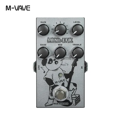 M-VAVE-Pedal de efectos múltiples para guitarra eléctrica, 4 efectos de distorsión, Boost, 3 bandas, EQ True Bypass, MINI-EFX