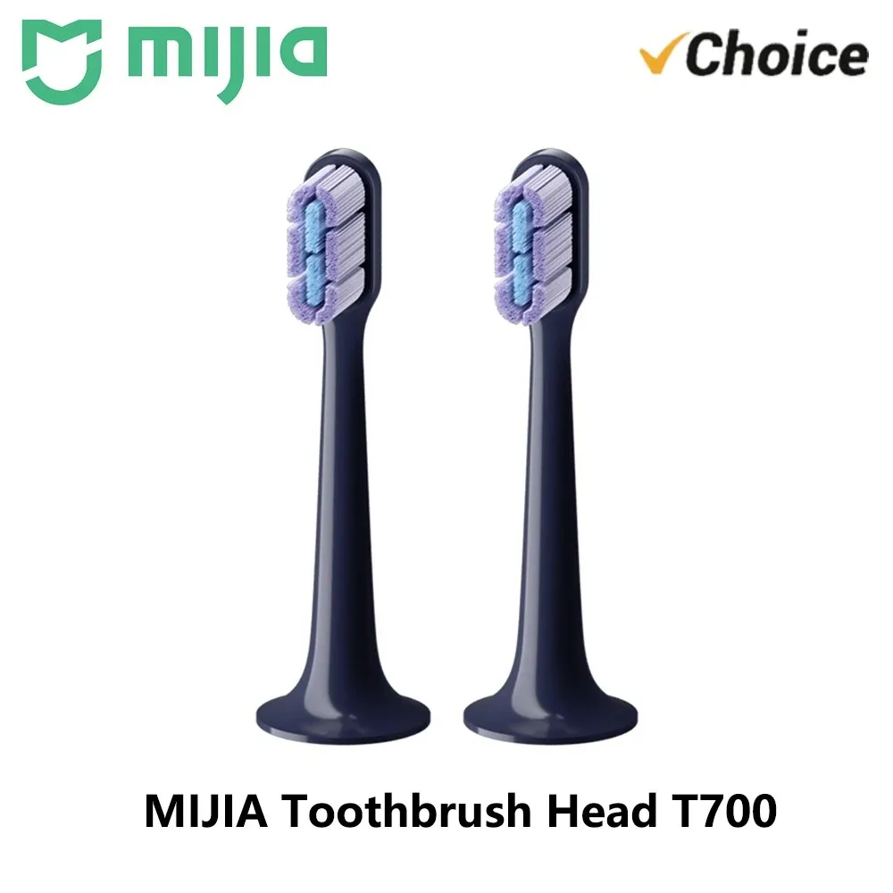 MIJIA Sonic Electric Toothbrush T700 Replacement Heads,Compatible  2 Pack,Ultra Thin 4mm Soft Bristles DuPont Nylon Brush Head