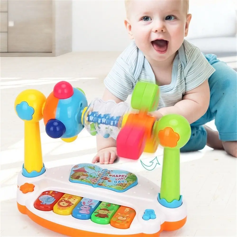 Light Sound Baby Piano Toys Animal Print Interactive Baby Music Keyboard Early Educational Preschool Baby Musical Toy Gift