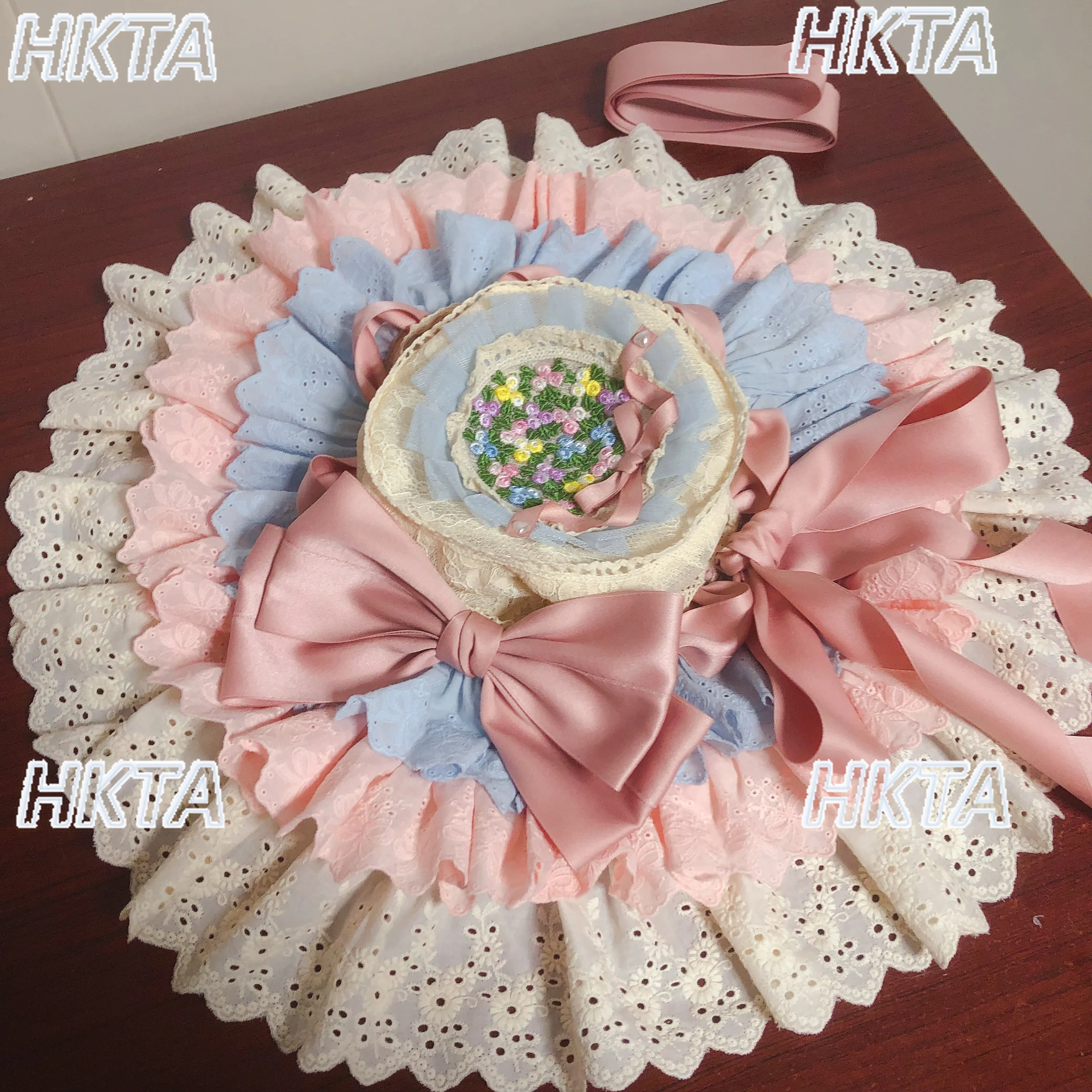 Ręcznie Robiony Kapelusz Han-Yang w Stylu Eklektycznym Słodka Lolita Cosplay Zdjęcia Wakacje Blok Kolorów Kapelusze BB Lolita Dziewczęce Kapelusze z Parasolem Przeciwsłonecznym