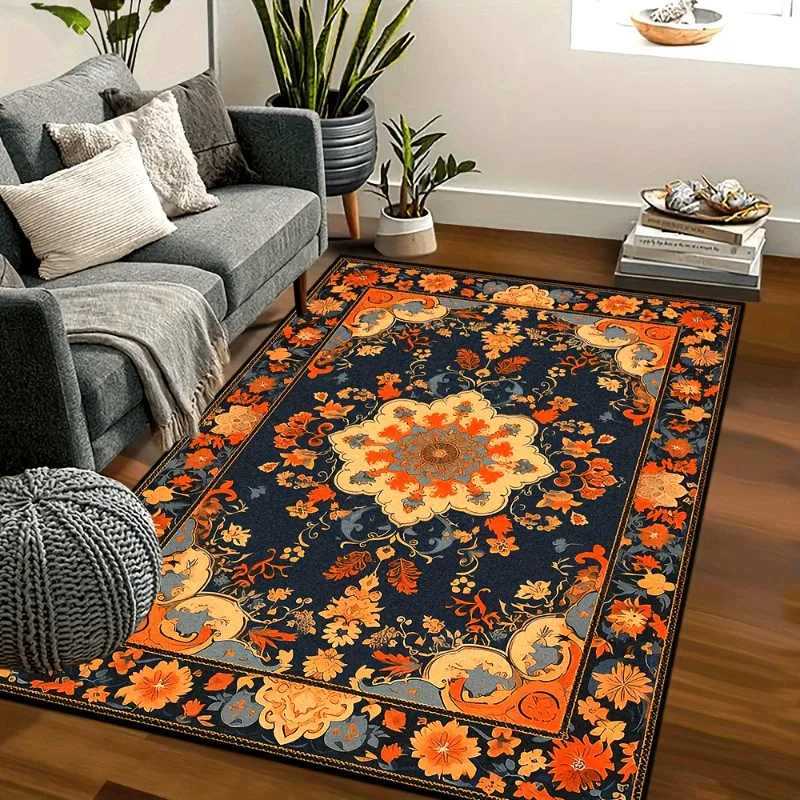 

Vintage Persian Carpet for Living Room Decoration Luxury Rug Large Area Bedroom Lounge Rugs Non-slip Washable Kitchen Mat 카펫