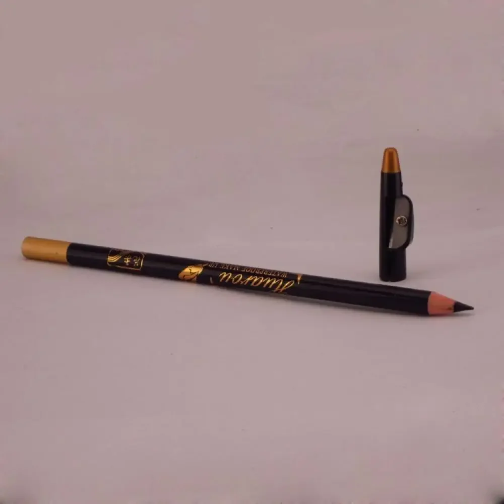 Nuovo temperamatite lungo nero/marrone con coperchio impermeabile per matita per sopracciglia