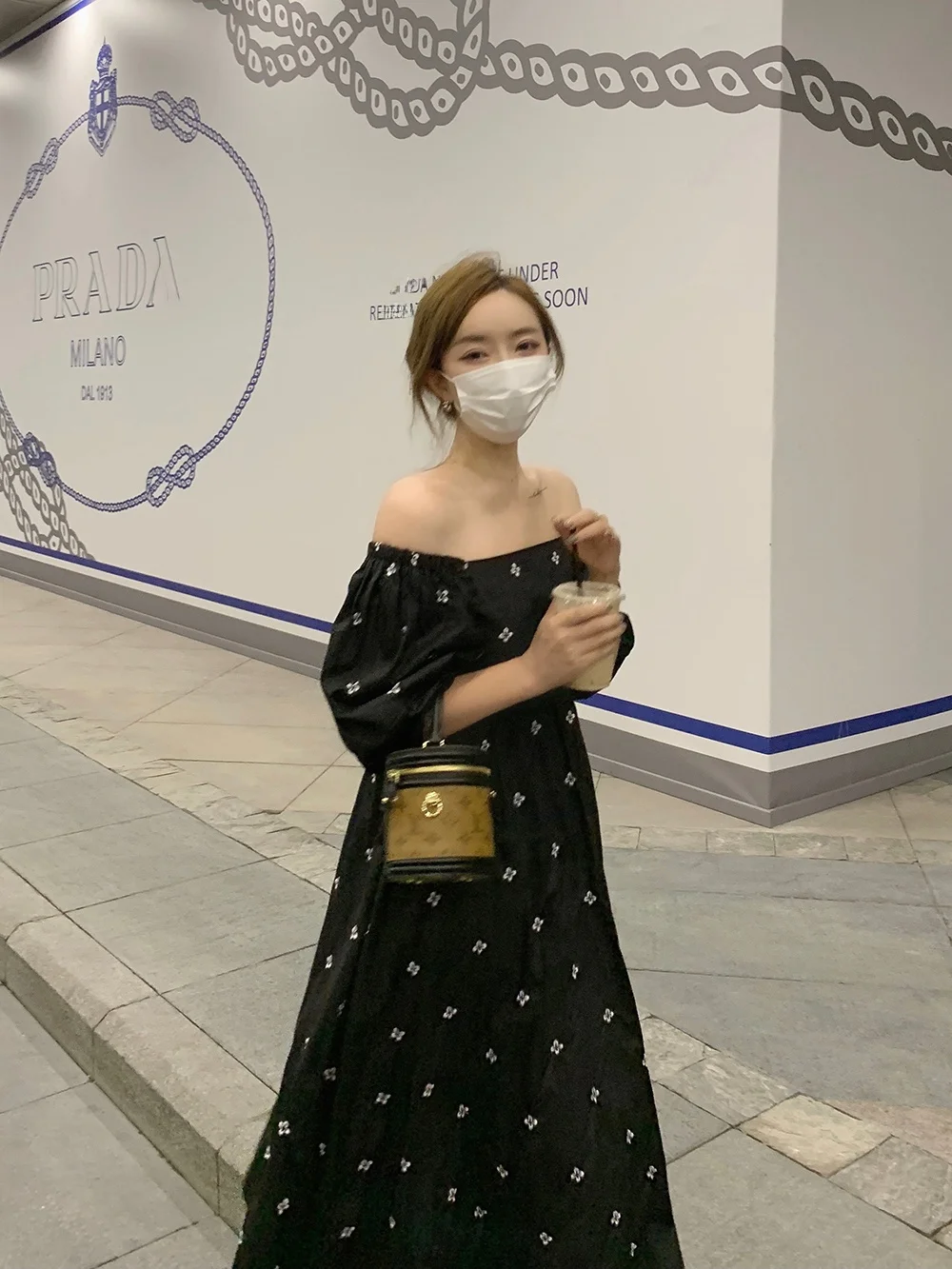 

Хлопковая блузка-миди с вышивкой, двусторонняя, с высокой талией, на одно плечо, с цветочным принтом, для повседневной носки