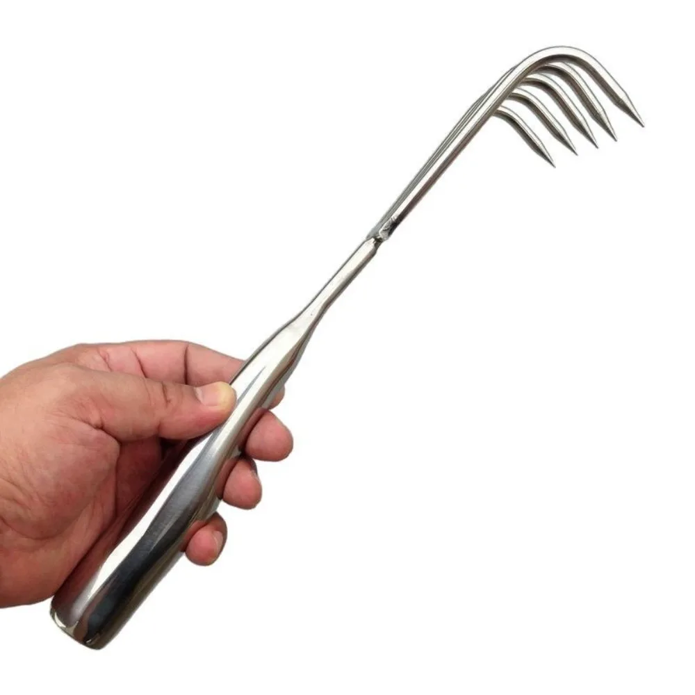 3/5 Claws Garden Hand Rake Manual Stainless Steel Small Leaf Rakes Integrated Durable Weeding Removal Puller Collect Weeds