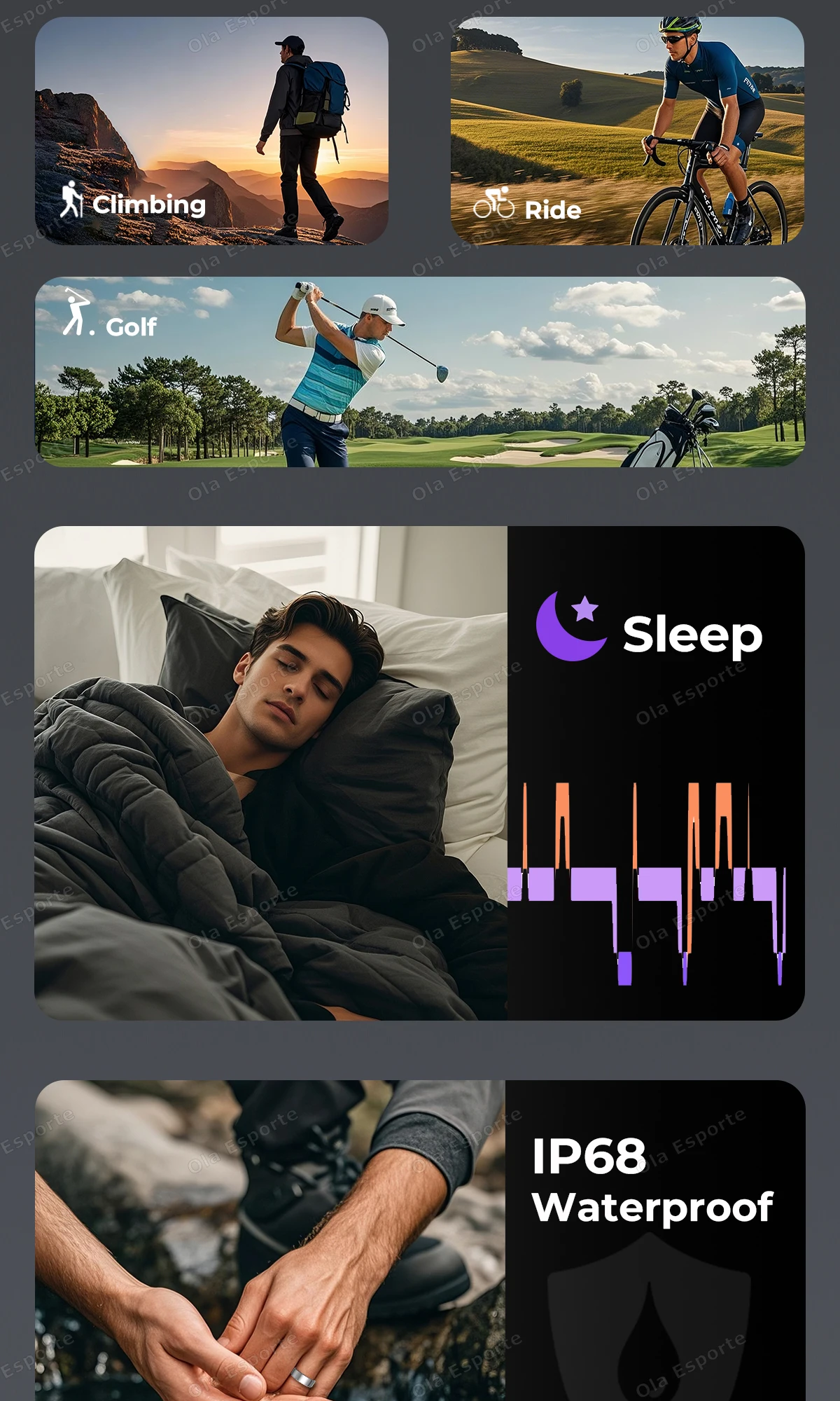 2026 Neuer Smart Ring mit Bluetooth-Anruffunktion, Blutdruck-/Sauerstoffmessung, IP68 wasserdicht, Herzfrequenzmessung, GPS-Tracking, Smartring für iPhone – Detail 15