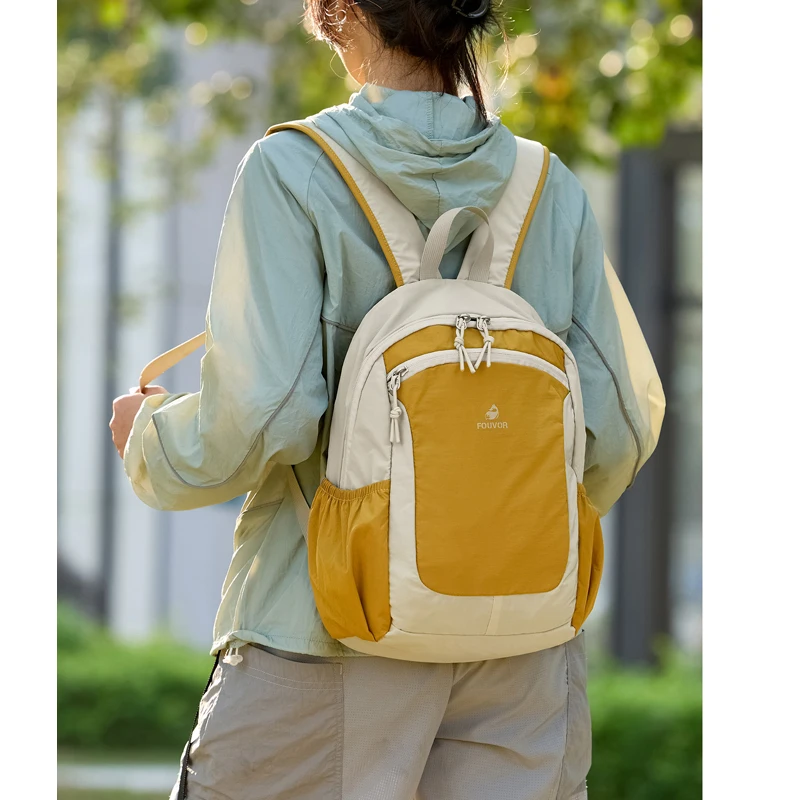 Fouvor Color Block Backpack Lightweight Waterproof Multifunctional Outdoor Travel Sports School Bags for Teen 3068-06 3068-16