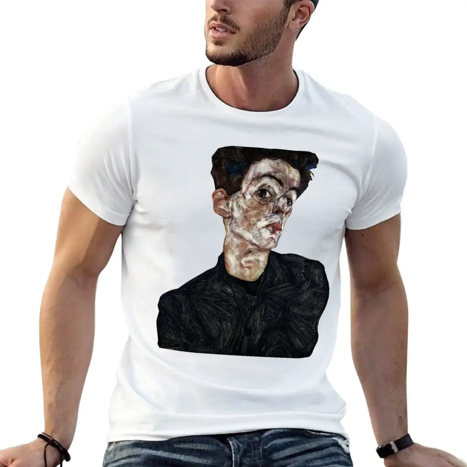 

Egon Schiele - Self-Portrait T-Shirt vintage clothes blanks mens designer t shirt