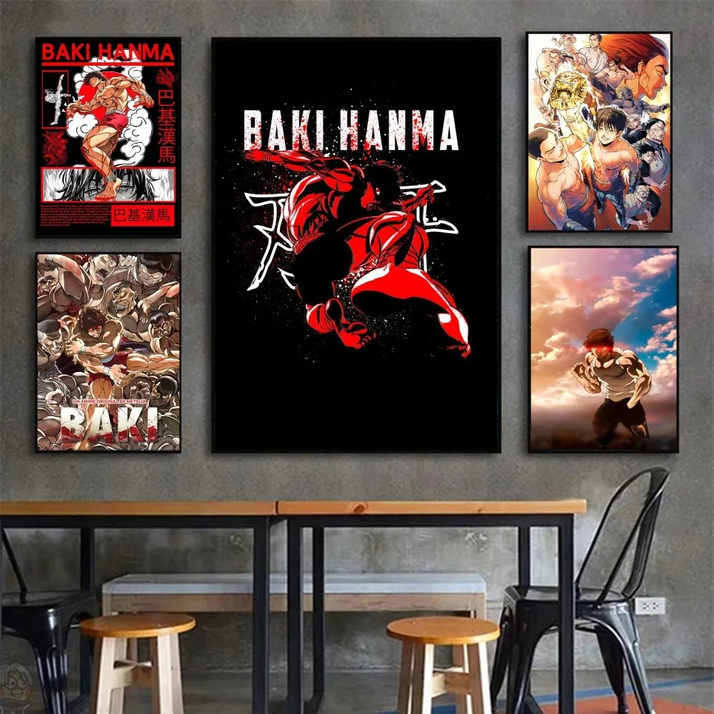 Baki The Grappler Anime Poster Wall Art Home Decor Room Decor Digital Painting Living Room Restaurant Kitchen Art