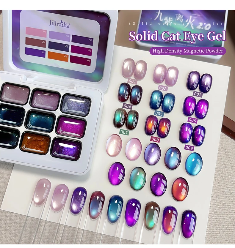 Jillradia 9 Farben Patting Gel Smudge Canned Hochpigmentierter Beliebter Semi-Fester Nagellack Gel Speziell für Nagelstudios – Detail 6