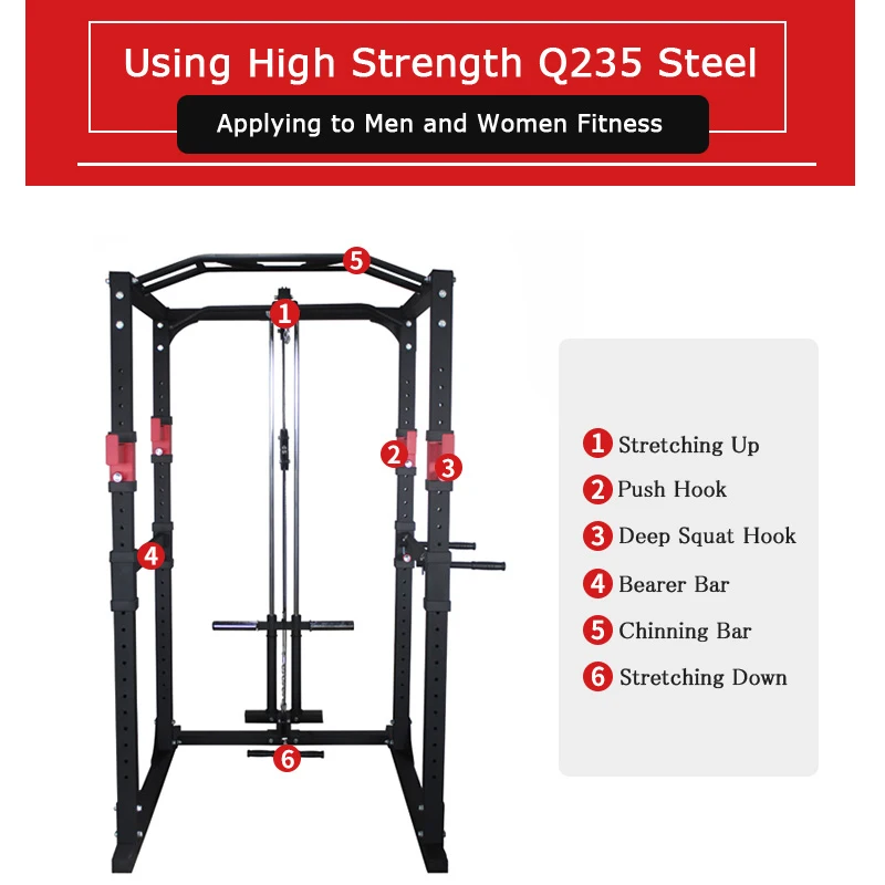 Fitness Weight Bench Barbell Rack Household Exercise Workout Fitness Equipments Multifunctional Strength Integrative Trainer