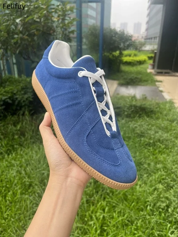 

Real Photos New Genuine Leather Sneakers For Men Breathable Soft Round Toe Casual Shoes Lace Up Sport Fashion Flats Sneakers