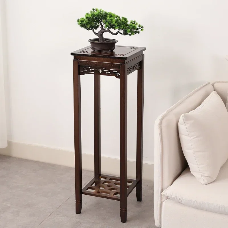 Flower shelf, living room floor-to-ceiling new Chinese-style flower pot bracket, multi-functional shelf, enlarged countertop